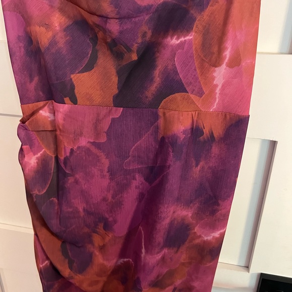 Purple/Orange Asymmetrical Dress - Picture 2 of 4